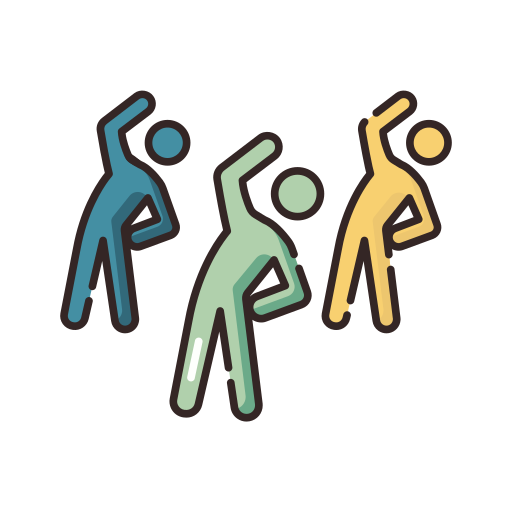 3 persons stretching fitness