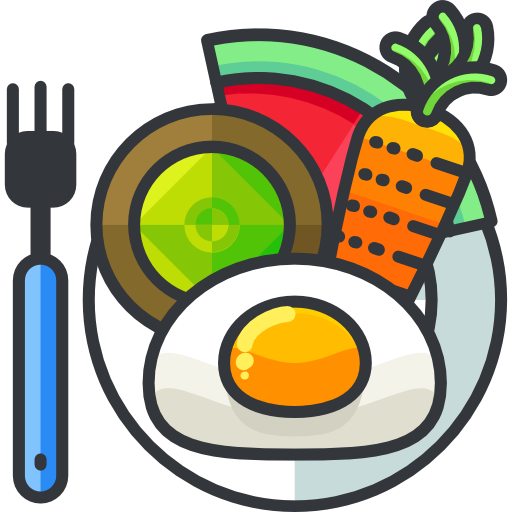 healthy plate of food apple