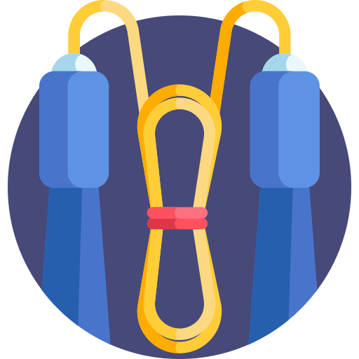 jump rope on dark blue background