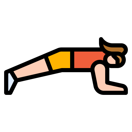 woman doing a yoga plank