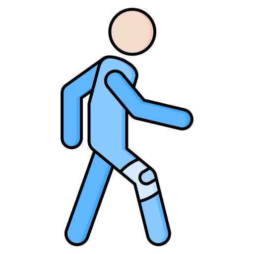 man with knee injury