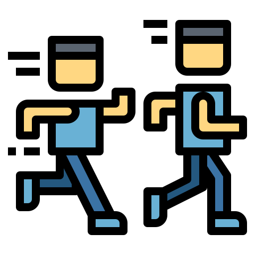 group running together