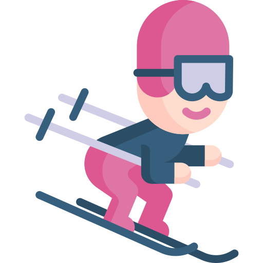 a skier going down the slopes
