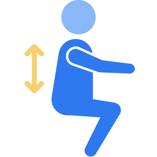 person doing a squat