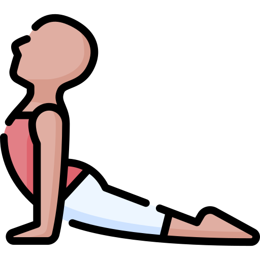 person doing yoga stretching